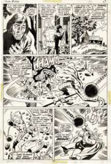 John Buscema and Vince Colletta - Thor #206, page 17 Original Art (Marvel, 1972). Thor and the Absorbing Man -