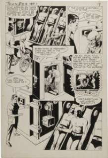 Reed Crandall - T.H.U.N.D.E.R. Agents #1, NoMan page 2 Original Art (Tower, 1965).  Hang on to your invisible -