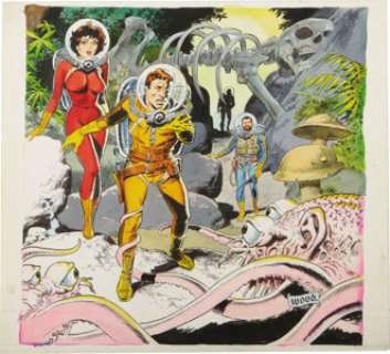 Wally Wood - Overstreet Comic Book Price Guide #9 Science Fiction Cover Original Art (1979). Good Lord -- choke! - | Heritage