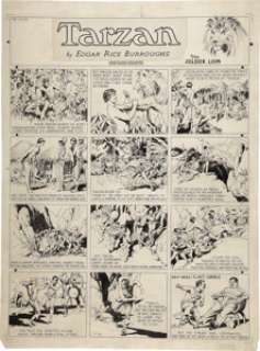 Hal Foster - Tarzan Sunday Comic Strip Original Art, dated 12-6-36 (United Features Syndicate, 1936).  The - | Heritage