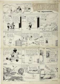 Martin Branner - Winnie Winkle Sunday Comic Strip Original Art, dated 4-26-25 (Chicago Tribune, 1925).  -
