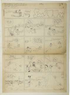 Walter Berndt - Smitty Sunday Comic Strip Original Art, dated 8-24-30 (The Chicago Tribune, 1930).  -