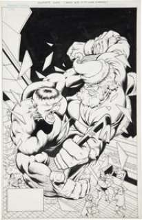 Bill Jaaska and Bob McLeod Incredible Hulk #378 Cover Original Art (Marvel, 1991). Forget Superman vs. -
