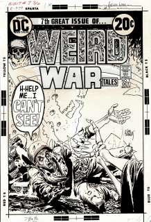 Joe Kubert - Weird War Tales #7 Cover (Blind G.I. Asks Skeleton For Help!) 1972