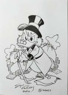Cabella Sergio - 1 Original drawing - Topolino - Paperone 2 - 2024 | Catawiki