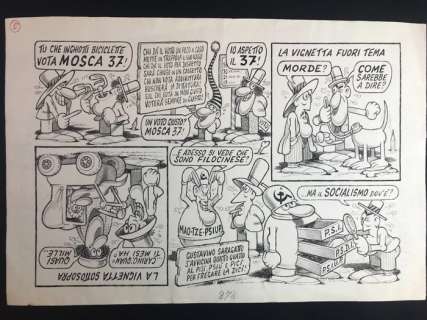 Jacovitti, Benito - 1 Original page - Vota Mosca 37 - Ma Il Socialismo Dov’è | Catawiki
