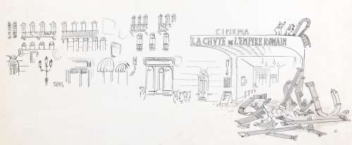 Sempé | Cinéma, La Chute de l’empire romain,… | Millon