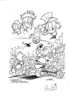 Valerio Held - 1 Original drawing - Topolino - " Zio Paperone e l’arbitro infallibile" - 2002 | Catawiki