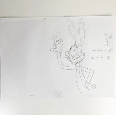 Lot 82 - Bugs Bunny Dessin original à la mine de plomb représentant Bugs… | ArtFlow Enchères