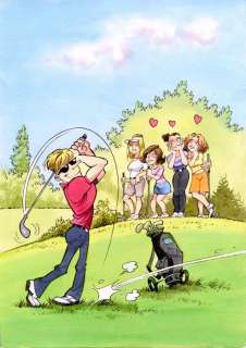 Gürsel, Gürçan - 1 Original colour drawing - Golf | Catawiki
