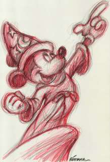 Joan Vizcarra - The Sorcerer’s Apprentice - Fantasia - Original Drawing - Hand Signed | Catawiki