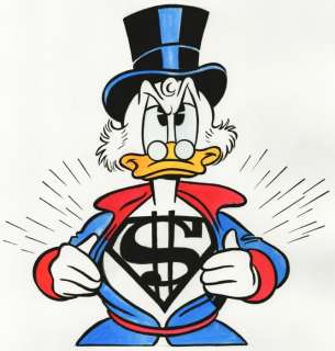 Tony Fernandez - Scrooge McDuck - Super Dollar - Original Painting - Acrylic Art | Catawiki