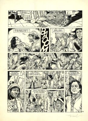 Lot 9 - ERSEL Planche originale N et B Les pionniers du nouveau Mde T7 1995… | misc / divers