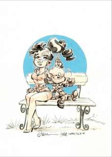 Verlinden, Dan - 1 Original colour drawing - Le Petit Spirou - Petit Spirou & Mlle Chiffre - 2021 | Catawiki