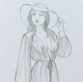 Paturaud, Laurent - 1 Original preliminary drawing - Lady transparency - 2018 | Catawiki