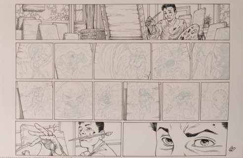 Andrés Guinaldo (Blue Lines) + Raül Fernández (Inker) - 1 Original page - Green Lantern - New Guardians #20 Page 2-3 | Catawiki