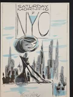 Lapone, Antonio - 1 Original colour drawing - Saturday Morning in NYC | Catawiki