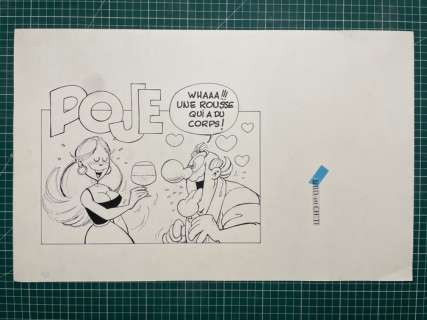 Carpentier, Louis-Michel - 1 Original drawing - Etiquette bière POJE