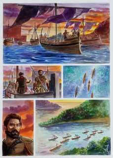 Ferri, Cosimo - 1 Original colour page - Ulysse T2 - Prisonnier du Destin - 2022 | Catawiki