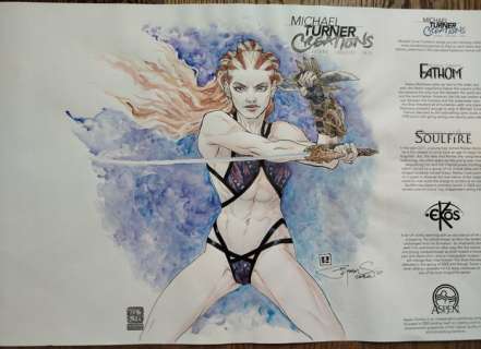 Peter Steigerwald - 1 Original drawing - Michael Turner Creations - Fighting Kiani | Catawiki