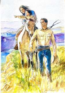 Vannini, Luca - 1 Original colour drawing - Tex | Catawiki