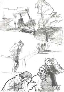 Pinter, Ferenc - 1 Original preliminary drawing - Winter sketch | Catawiki