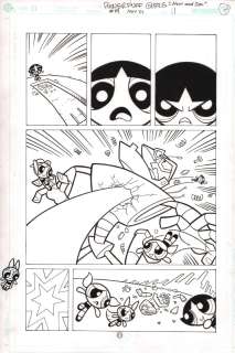 Mike Decarlo, Stephanie Gladden - Powerpuff Girls #19 P.11 - the Girls Destroy a Robot - 2001