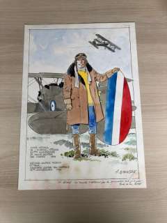 Weinberg, Albert - 1 Original colour drawing - Dan Cooper - 40 ans de Dan Cooper - 1994 | Catawiki