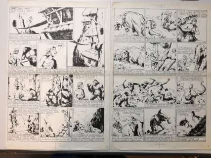 Mouchot, Pierre (Chott) - 2 Original page - Mowg, fils de la brousse - Mowg, zoon van de wildernis - 1937 | Catawiki