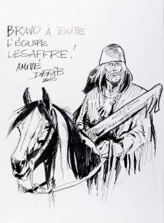 Derib | Buddy Longway, illustration au feutre et Ã  la… | Millon