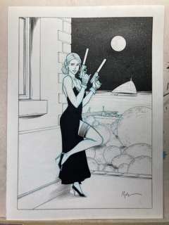 Malfin, Nicolas - 1 Original drawing - Golden City - Amber - 2025 | Catawiki