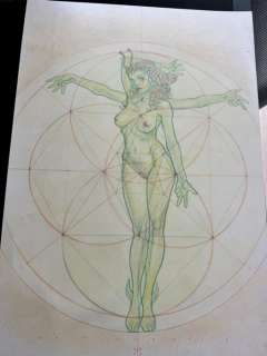 De Vincentiis, Adriano - 1 Original colour drawing - Selene Vitruviana | Catawiki