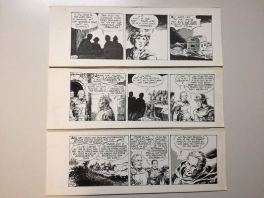 Gerrit Stapel - 25 Original page - Huon de Neveling - De honden van de man in het zwart (stroken 26 tot en met 50) | Catawiki