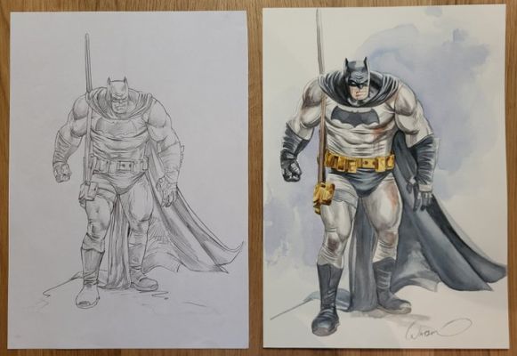 John Watson - 2 Watercolour - Batman - The Dark Knight - 2022 | Catawiki