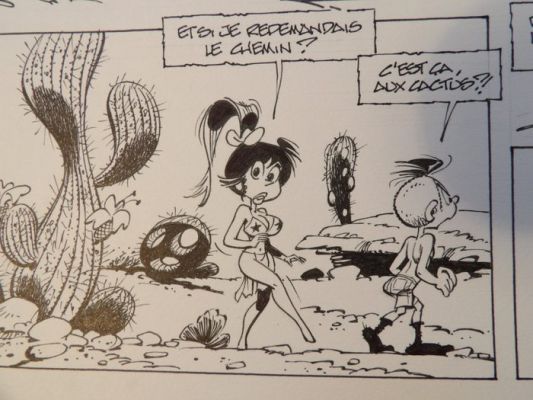 Seron - 1 Original page - De Mini-Vrouwtjes - Le Petites Femmes - A La Recherche du Sein Grêle - [pagina 21] - 2004 | Catawiki