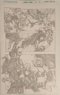 Sergio Dávila (Pencil) Original page - Swords of Sorrow - Swords of Sorrow #6, Page 7