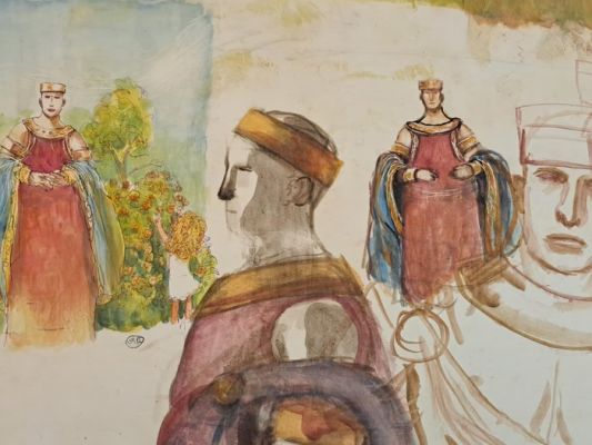 Gipi - 1 Original colour drawing - Re Mida Studio personaggi | Catawiki