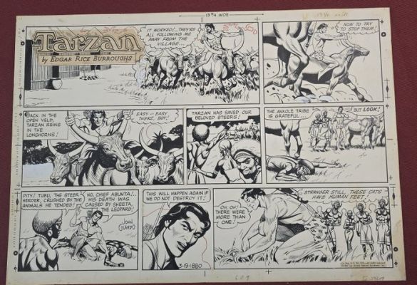 Celardo,John - 1 Original page - Tarzan - Original Sunday comic strip | Catawiki