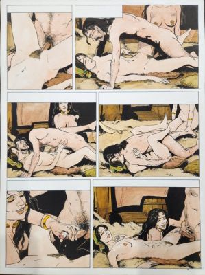 Hugdebert - 1 Original colour page - La Fille des Steppes - 2002 | Catawiki