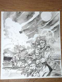 Bingono, Brice | original drawing + original plate  - Le passeur volume 1 + volume 2  -  Les orphelins du Reich + Les ailes de l’espoir (2008/2009) | Catawiki