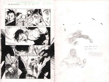 Esad Ribic, John Stanisci | The Brotherhood #3 P.13 - Sketches on Back - 2001 | Anthony’s Comic Book Art