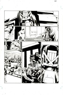 2000AD #2466 p.05 - Dredd Nursing Back to Health! | Comic Book Art Gallery