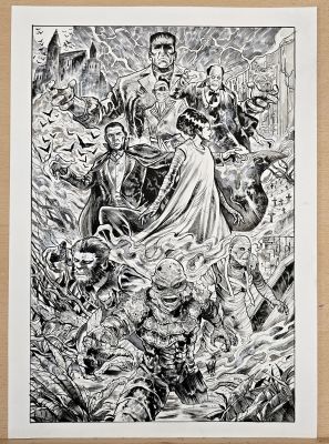 Continue Shopping | UNIVERSAL SIDESHOW PRINT - VINCENZO RICCARDI ORIGINAL ART | Scott’s Collectables