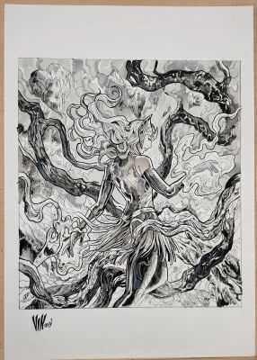 Continue Shopping | ENCHANTRESS MARVEL SNAP (VINCENZO RICCARDI ORIGINAL ART) | Scott’s Collectables