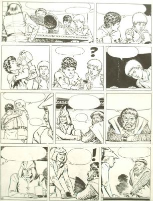 Paul Cuvelier - 1 Original page - Flamme d‘argent / Zilveren Vlam - 1962