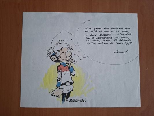 Seron - 1 Original colour drawing - Les Petits Hommes - Renaud - 1982 | Catawiki