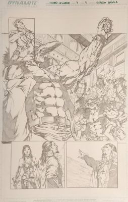 Sergio Dávila (Pencil) Original page - Swords of Sorrow - Swords of Sorrow #3, Page 9 | Catawiki