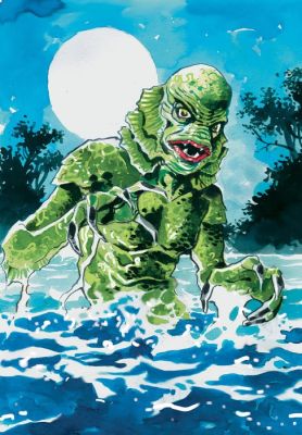 Caracuzzo, Giancarlo - 1 Original colour drawing - Gill Man - 2020 | Catawiki