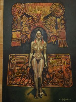 Carlos Lencinas - 1 Original colour drawing - Ciencia Ficcion - Ilustración original Ciencia Ficcion - 1980 | Catawiki