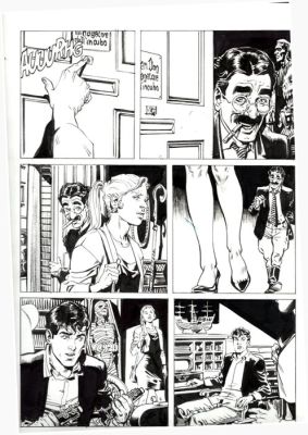 Bigliardo, Daniele - 1 Original page - Dylan Dog Maxi Old Boy #28 - "Svegliarsi ieri" - 2016 | Catawiki